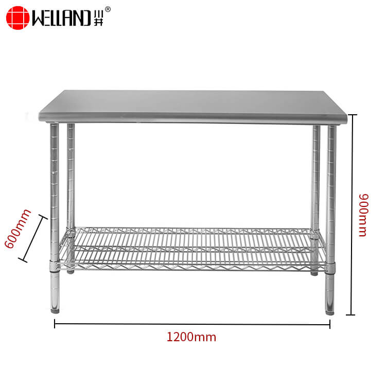 Mesa de trabalho de aço inoxidável